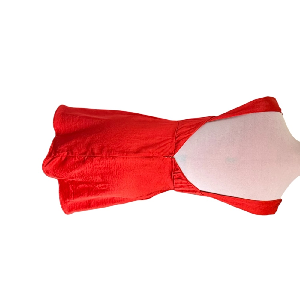 RunAway Havana Sexy Vixen Red Satin Mini Dress unique low back date night hot 💃 - Picture 8 of 16